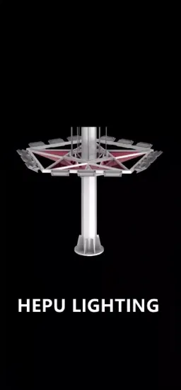 Hepu 4IP65 70FT 80FT 90FT 15m 1500W 1200W 300W 400W wasserdichte, im Freien verstellbare Solar-LED-Flutlicht-Hochmastbeleuchtung mit Mast für Flughafen-Sportstadion